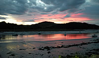 A Holiday from Kippford at dusk, near Rockcliffe, Colvend Coast.